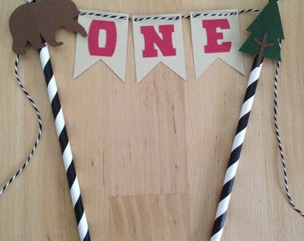 Lumberjack Bash Cake Topper - Lumberjack - First Birthday - Boy Birthday - Lumberjack Birthday - Lumberjack Smash Cake -Lumberjack Theme