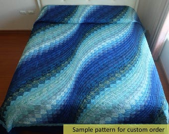 Bargello Quilt, Amish Quilts, King Size Quilts, Patchwork Quilt, Hand Made Quilts, Custom quilts, Quilted Bedspread, Made to order, For sale