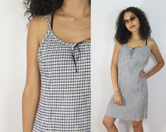 90s Plaid Mini Dress : Size Medium