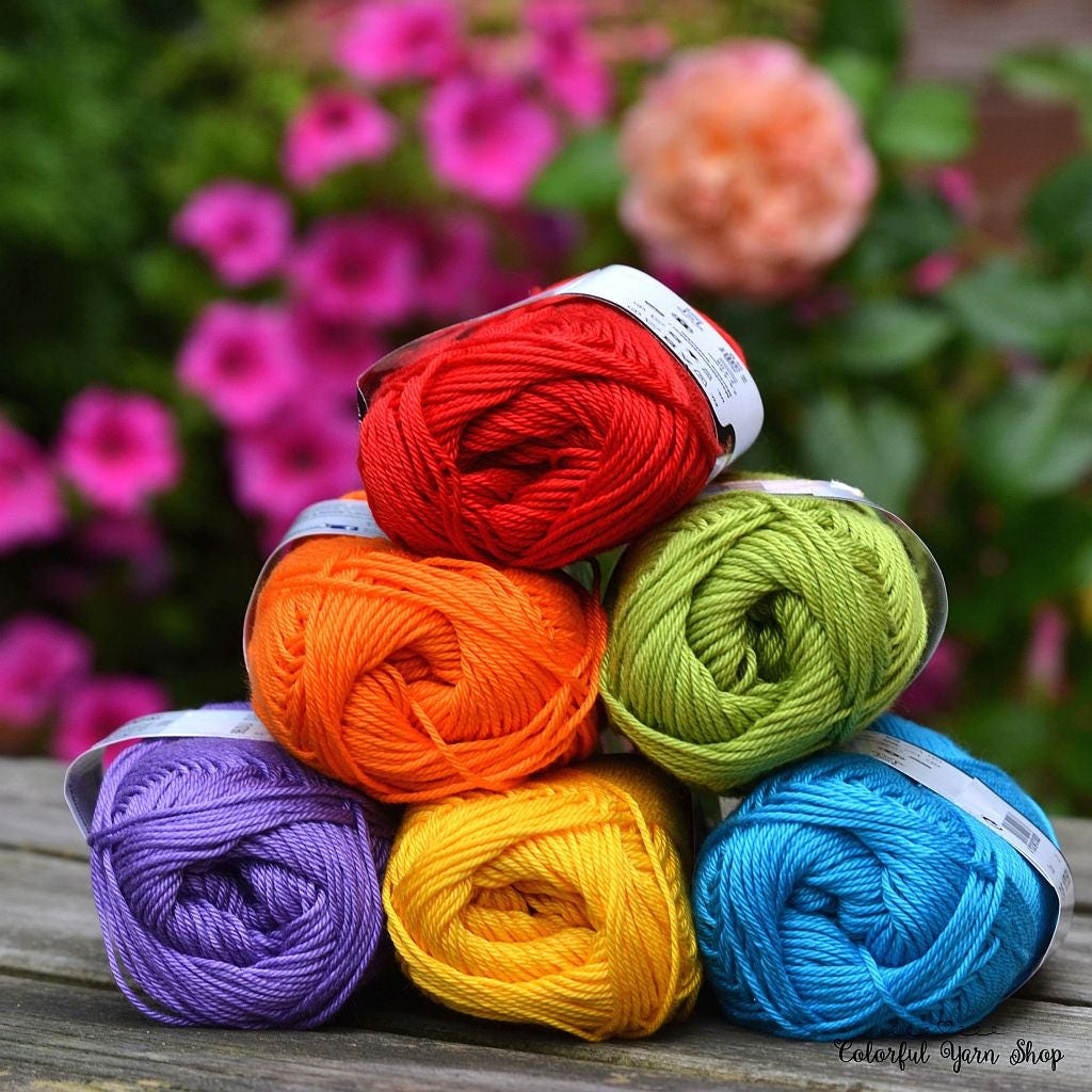 Catania yarn Schachenmayr / Mix of colors 6 balls/ Worldwide