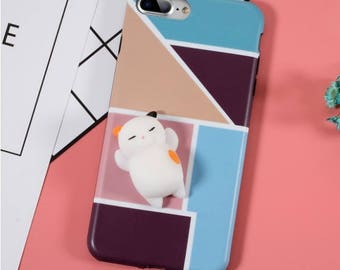 Squishy 3d cute cat Cover case for iphone 7plus- FreeShip US