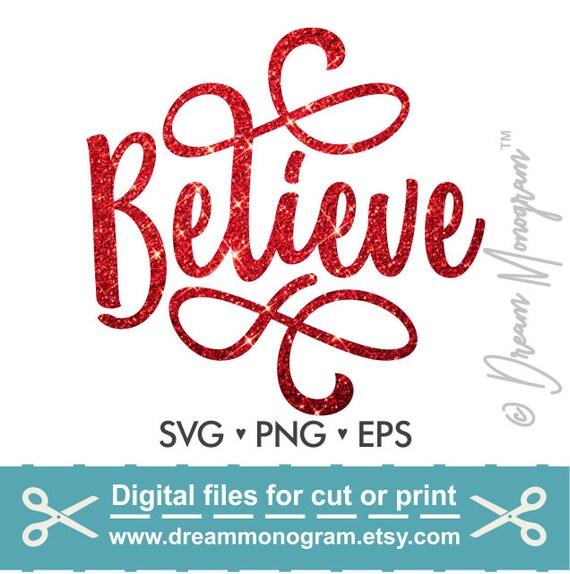 Believe Svg/ Christmas Svg / Holiday Svg / Winter Svg / Santa