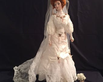 Redhead Gibson Girl Bride Doll
