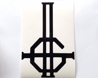 Ghost Double Grucifix vinyl sticker