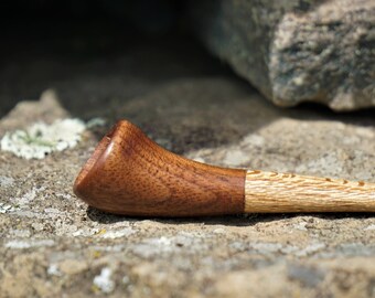 Walnut and Lacewood Pipe, Hand Carved Hardwood Pipe, Wood Pipe