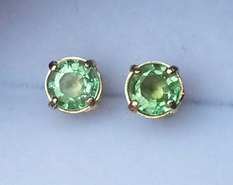 Natural Paraiba Tourmaline stud earrings in 9k gold