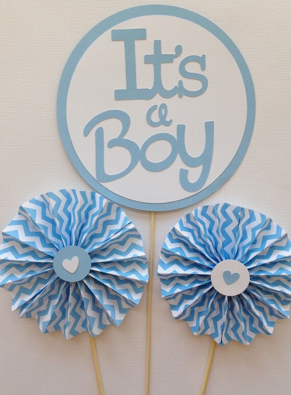 It's a Boy centerpiece sticks