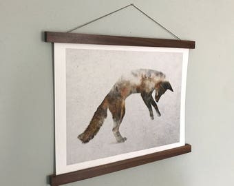 Poster Hanger, Print, Wall Hanging, Picture Frame, Wood Wall Art, Magnetic Poster Hanger, Picture Hanger, Wall Print, Wood Frame, Wood Art