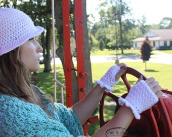 Crochet Pattern for Charleston fingerless Gloves Finger less Gloves pattern