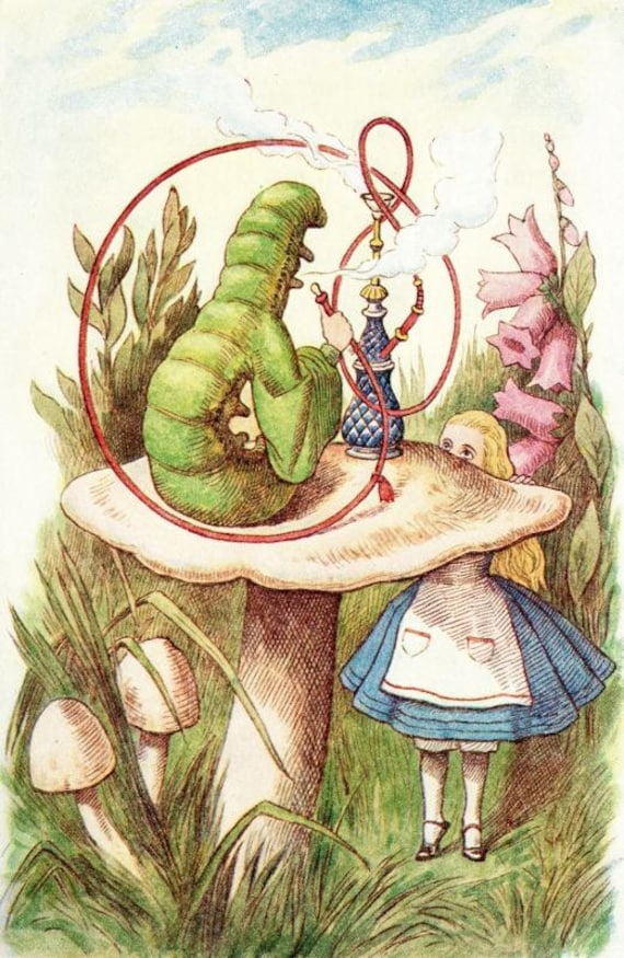 Alice in Wonderland illustration/ john tenniel fabric/ mad