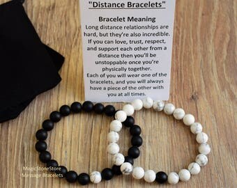 distance bracelet long distance relationship bracelet long distance boyfriend gift girlfriend gift for him distance jewelry couple bracelet