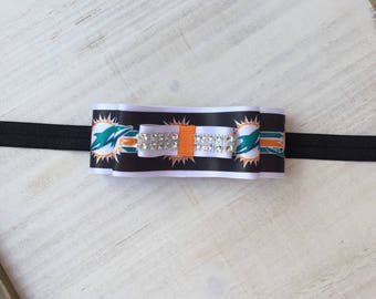 Miami Dolphins Baby Headband/Baby Girl Football Headband