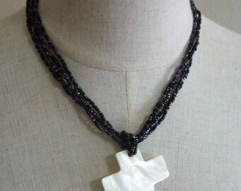 Cross Beaded Necklace