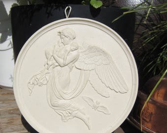 Night and her children after Bertel Thorvaldsen wall plaque / plaster plaque / wall relief / wall plate