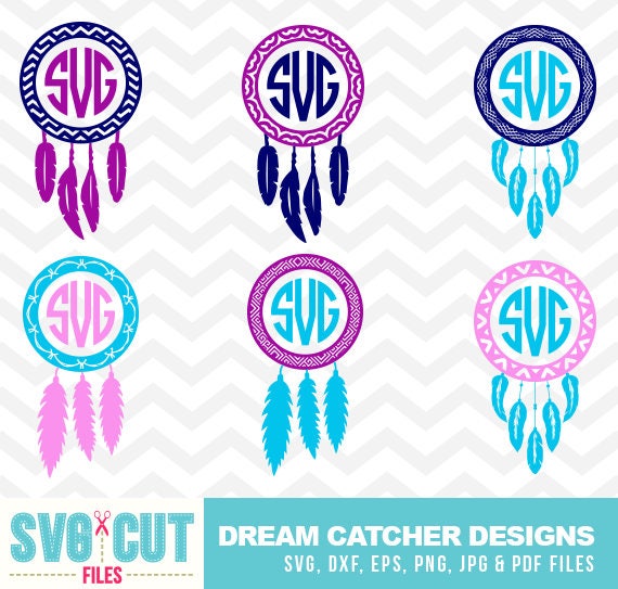 Download Dream Catcher SVG Cut File Dream Catcher Monogram Whimsical