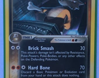 Pokemon Card Dark Marowak Rare 7/109