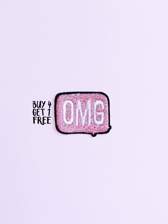 Pastel Pink OMG Iron On Patch Kawaii Patch Sarcastic Patch