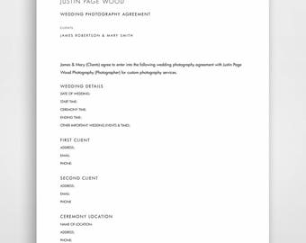 Hair Stylist & Makeup Artist Bridal Agreement Contract