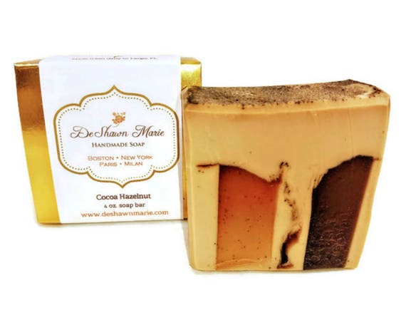 SOAP- Cocoa Hazelnut Coffee Soap - Hazelnut Soap - Vegan Soap - Christmas Gift - Soap Gift - Wedding Favors - Mothers Day Gift