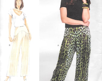 Vogue 1307 UNCUT Wide Legged Pants with Pleats Sewing Pattern All Sizes Harem Style Pants