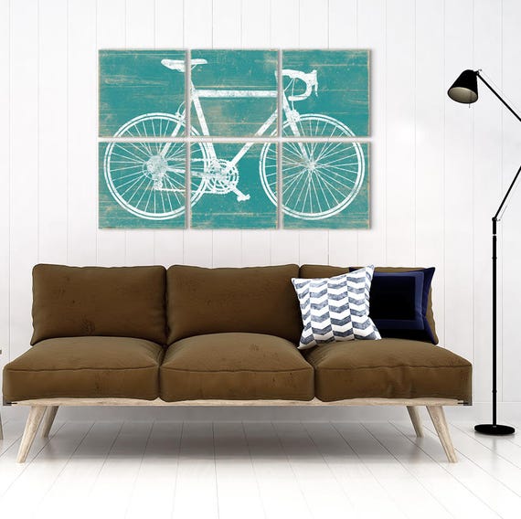Bicycle Wall Art Bike Print Decor Wood Bicycle Decor