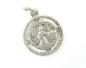 Vintage Saint Rita Catholic Medal - Patron Saint of Mothers - Mother's Day Charm - Rosary Supplies - Catholic Jewelry - Y89