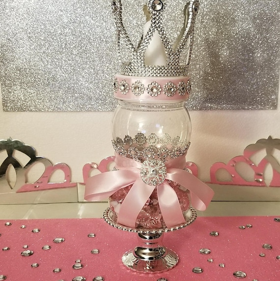 1 Crown Royal Princess Baby Shower Centerpiece / Girls Pink and SILVER ...