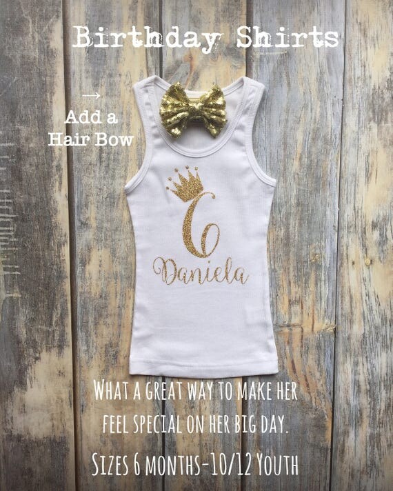 Girls Birthday Shirt Birthday Tank Top First Birthday Shirt