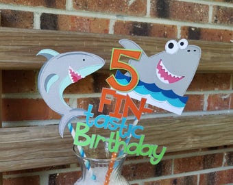 Shark Centerpiece, Shark Cake Topper