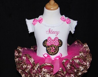 Minnie Mouse Birthday Tutu Outfit, 2nd birthday girl outfit , 2nd birthday outfit girl, cake smash outfit, second birthday, ribbon trim
