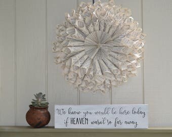 We Know You Would Be Here Today If Heaven Wasn't So Far Away,In Loving Memory Sign,Forever In Our Hearts Sign,In Memory Of Wedding Sign