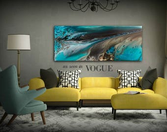 GICLEE PRINTS Art Abstract Painting Coastal Home Decor Modern Canvas Prints Gift Wall Decor LARGE sizes Beach House Art Canvas Art Print