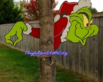 Grinch yard art