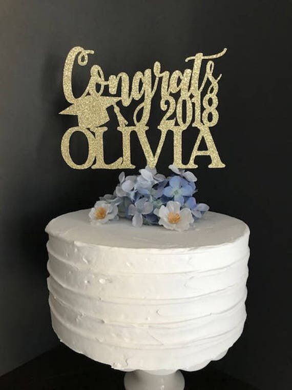 Personalized Graduation Cake Topper Congrats Grad Cake
