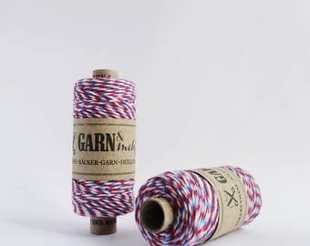 1 spool baker's twine in red, white and blue airmail 45m