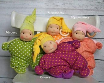 Funny Waldorf Dolls for babies. Choose the one you like! Handmade waldorf doll for sleeping. First doll. Comforter doll. Gift for child.