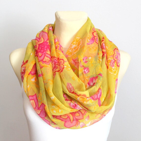 Summer Gift Women Birthday Gift Anniversary Gifts Wedding Silk Infinity Scarf Personalized Gift Womens Accessories Summer Outdoors Party