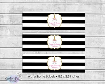 Unicorn Water Bottle Labels - Unicorn Water Labels - Unicorn Waterbottles - Unicorn Water Decals - Unicorn Water Bottle Wrapper - Printable