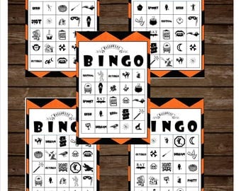30 Printable Halloween BINGO Cards - Halloween Games - Halloween Party - BINGO - Games for Children - Memory Game - Instant Download
