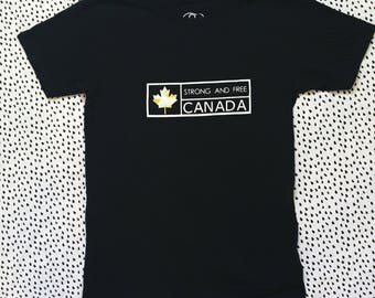 CANADA strong and free// crewneck tshirt