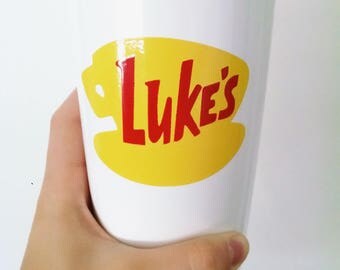 Luke's Diner - Gilmore Girls - 20oz Yeti Tumbler - Powder Coated Tumbler - Stainless Steel Insulated Thermos - Luke's Diner Mug - Coffee Mug