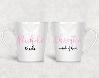 Maid of Honor Mug / Bridesmaid Mug / Bridesmaid gift / Maid of Honor gift / Bridal party gifts / Custom mugs / personalized mugs