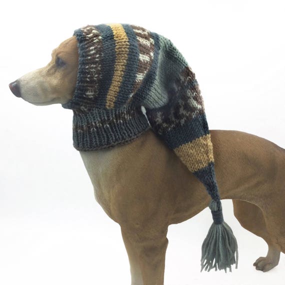 Greyhound snood Sage green dog hat italian greyhound hat