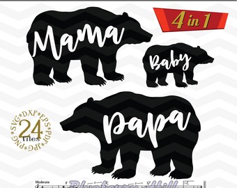 Download Bear family svg Mama Bear svg Papa Bear svg Baby bear svg png