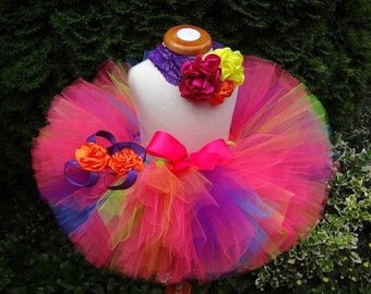 Neon Tutu, Birthday Tutu, Sewn Tutu, Party Tutu, 80s Tutu, Baby Tutu, Toddler Tutu, Newborn Tutu, Infant Tutu, Tutu, Cakesmash Tutu