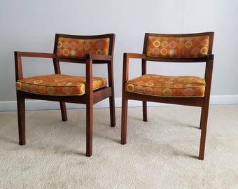 Vintage Walnut Accent Chairs - Great Retro Style