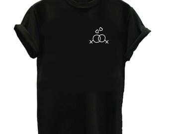 Lesbian Shirt - Love Shirt - Unisex or Womans Shirt Vneck Option LGBT Heart Womens Sign Love Equality Gay Pride Womens Lesbian Couple Gift