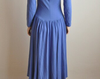 VINTAGE blue open-back dress (10-12 US/40-42 EU)