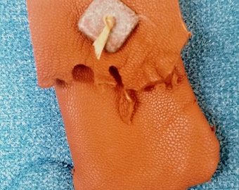 Coin pouch medicine bag leather