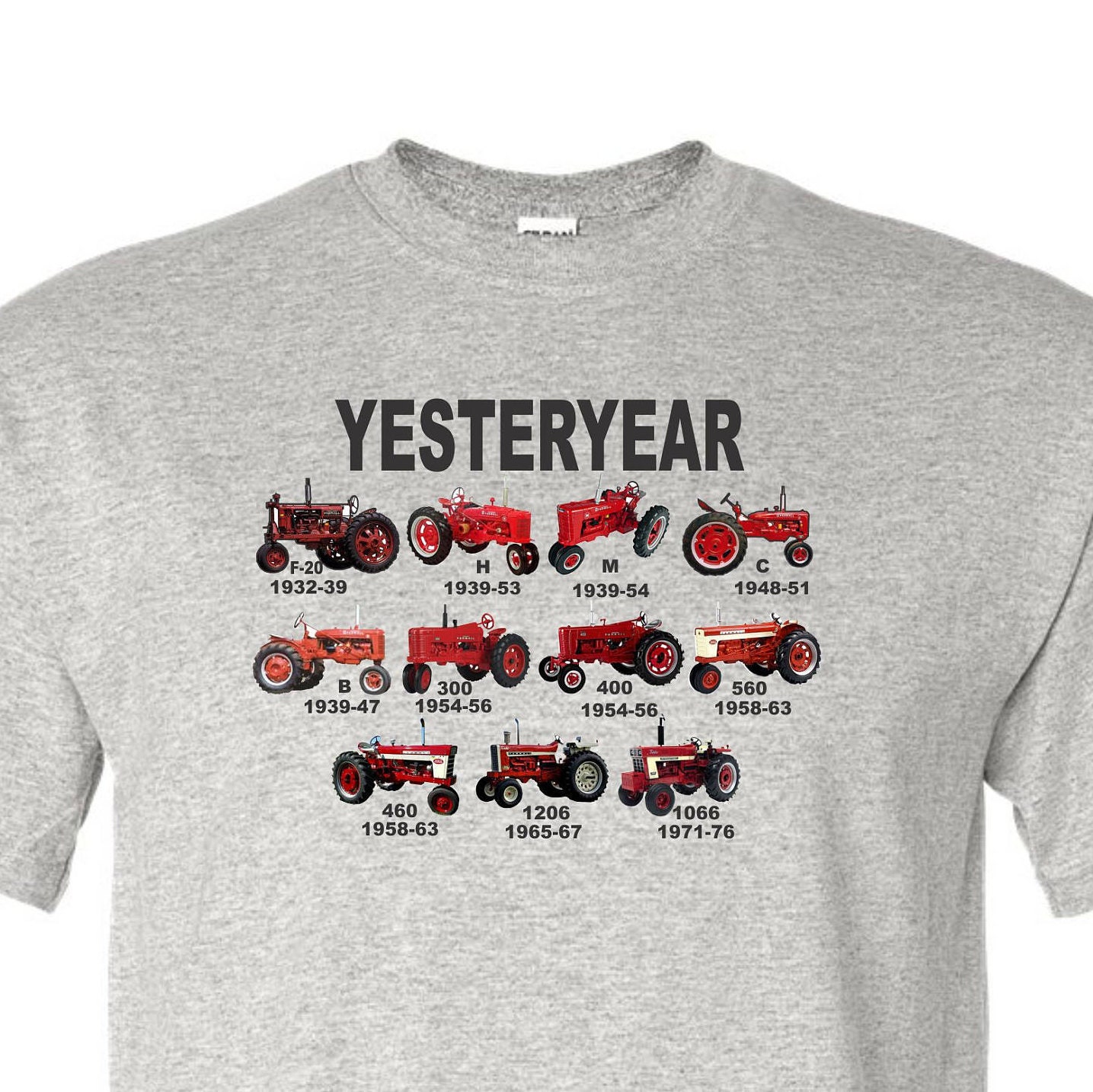 tractor shirt, red tractor shirt, farmall shirt, yesterday shirt, mens 